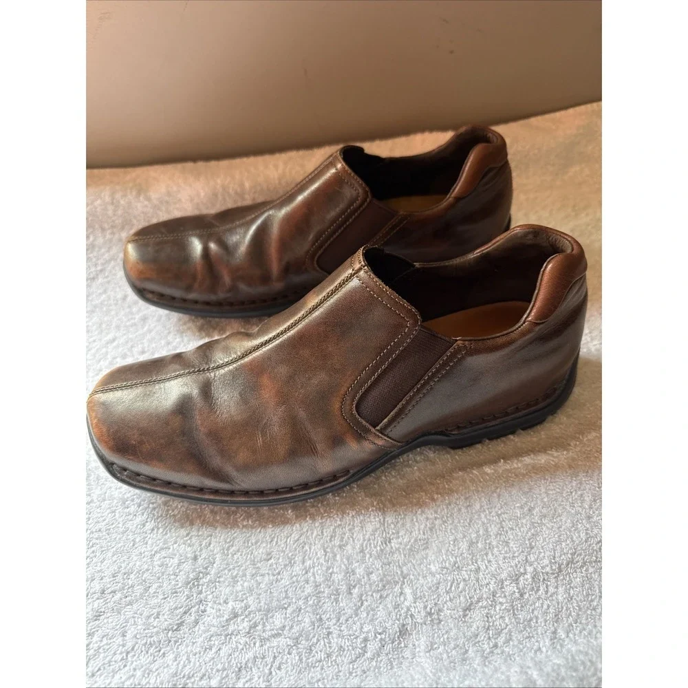 Cole Haan Zeno Men's Size US 9 Brown Leather Slip On Loafer Shoes C07486